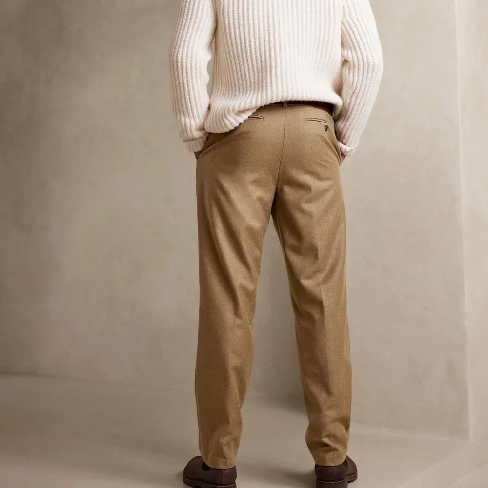 NWOT Banana Republic Tapered Perfect Flannel Wool Dress Pants